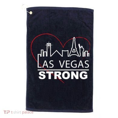 Las Vegas Strong Heart Skyline Golf Towel