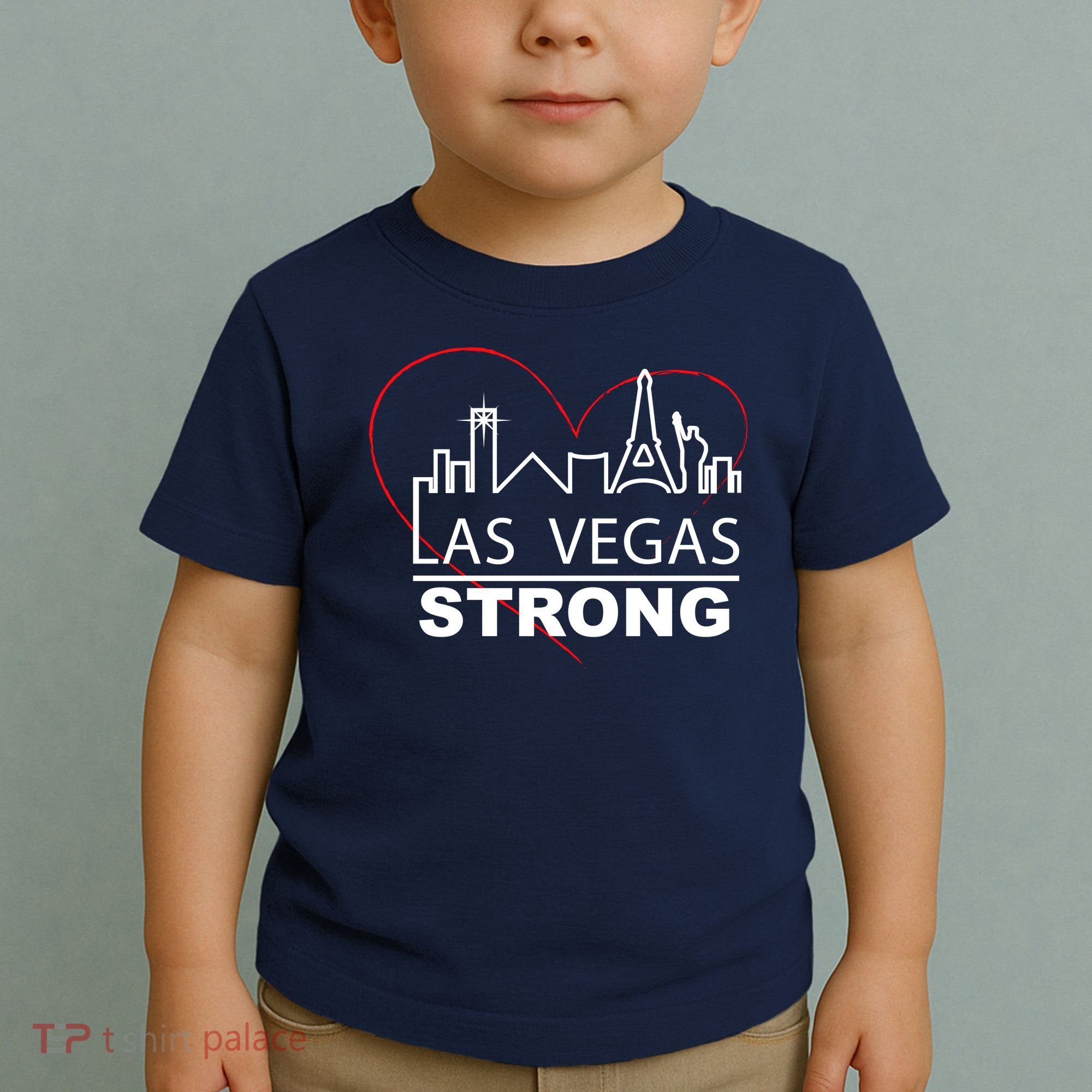 Las Vegas Strong Heart Skyline Toddler T-Shirt