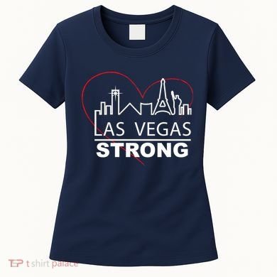 Las Vegas Strong Heart Skyline Women's T-Shirt