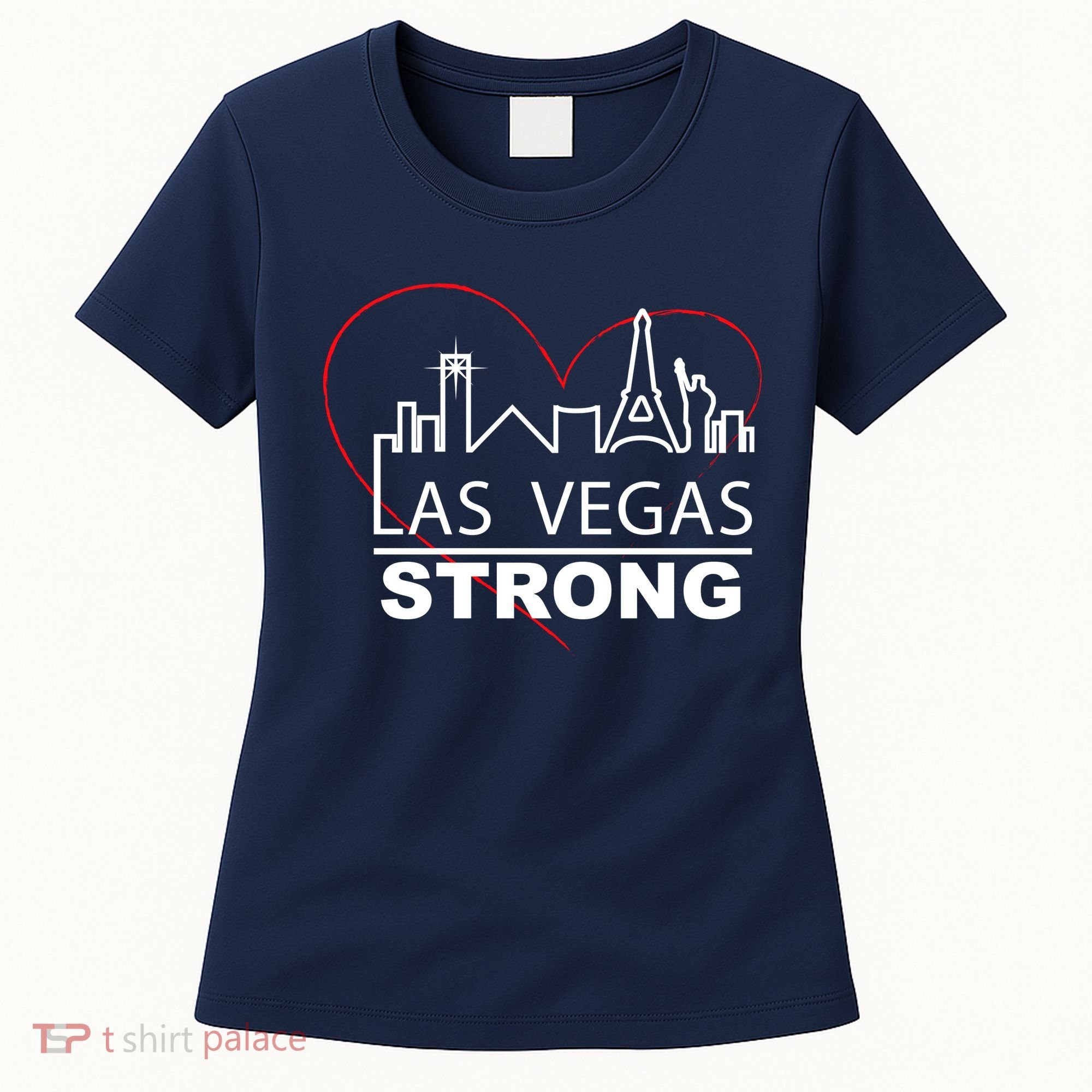 Las Vegas Strong Heart Skyline Women's T-Shirt