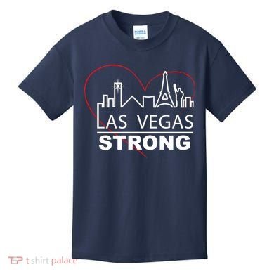 Las Vegas Strong Heart Skyline Kids T-Shirt