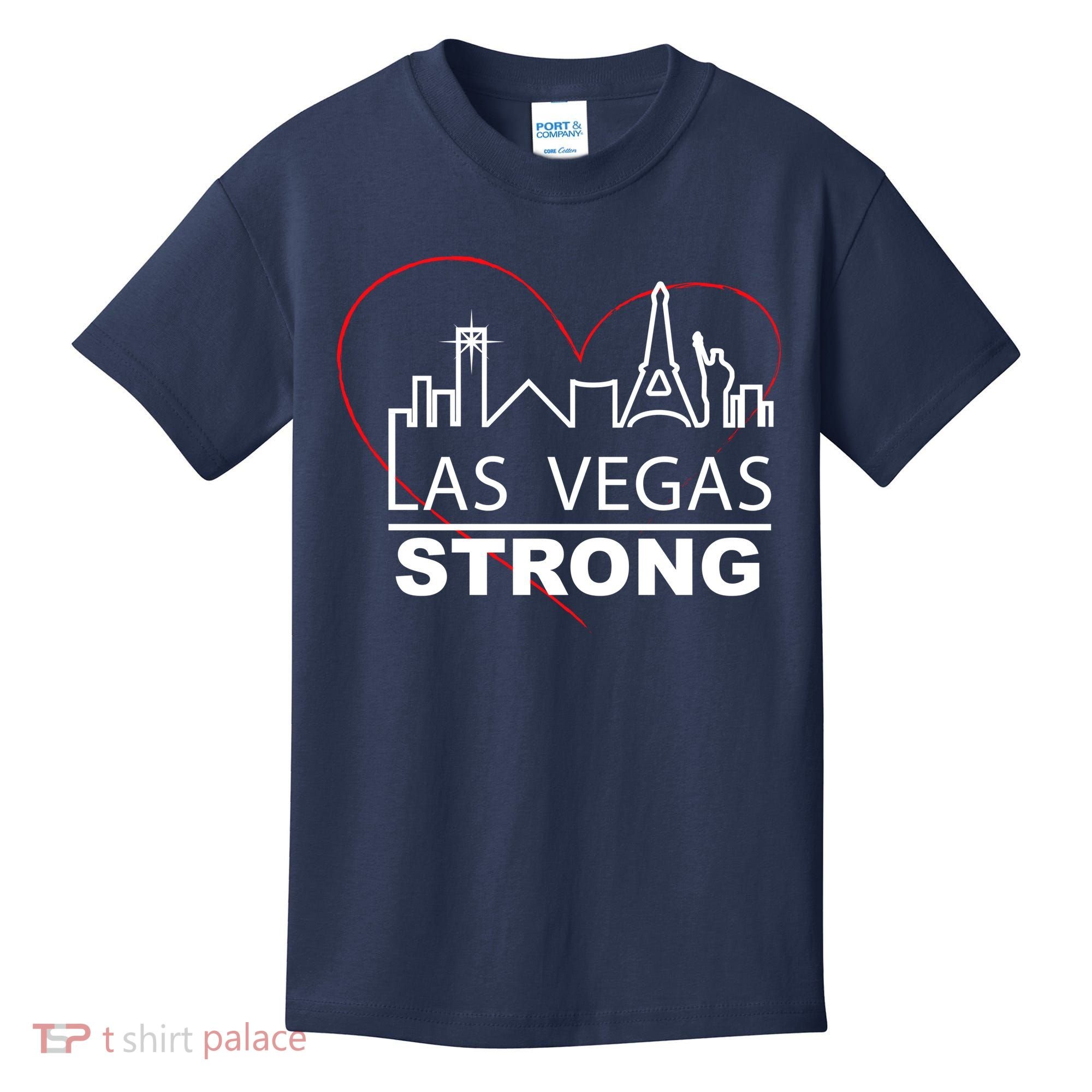 Las Vegas Strong Heart Skyline Kids T-Shirt