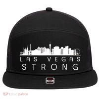 Las Vegas Strong Vegas Skyline 7 Panel Mesh Trucker Snapback Hat thumb 0