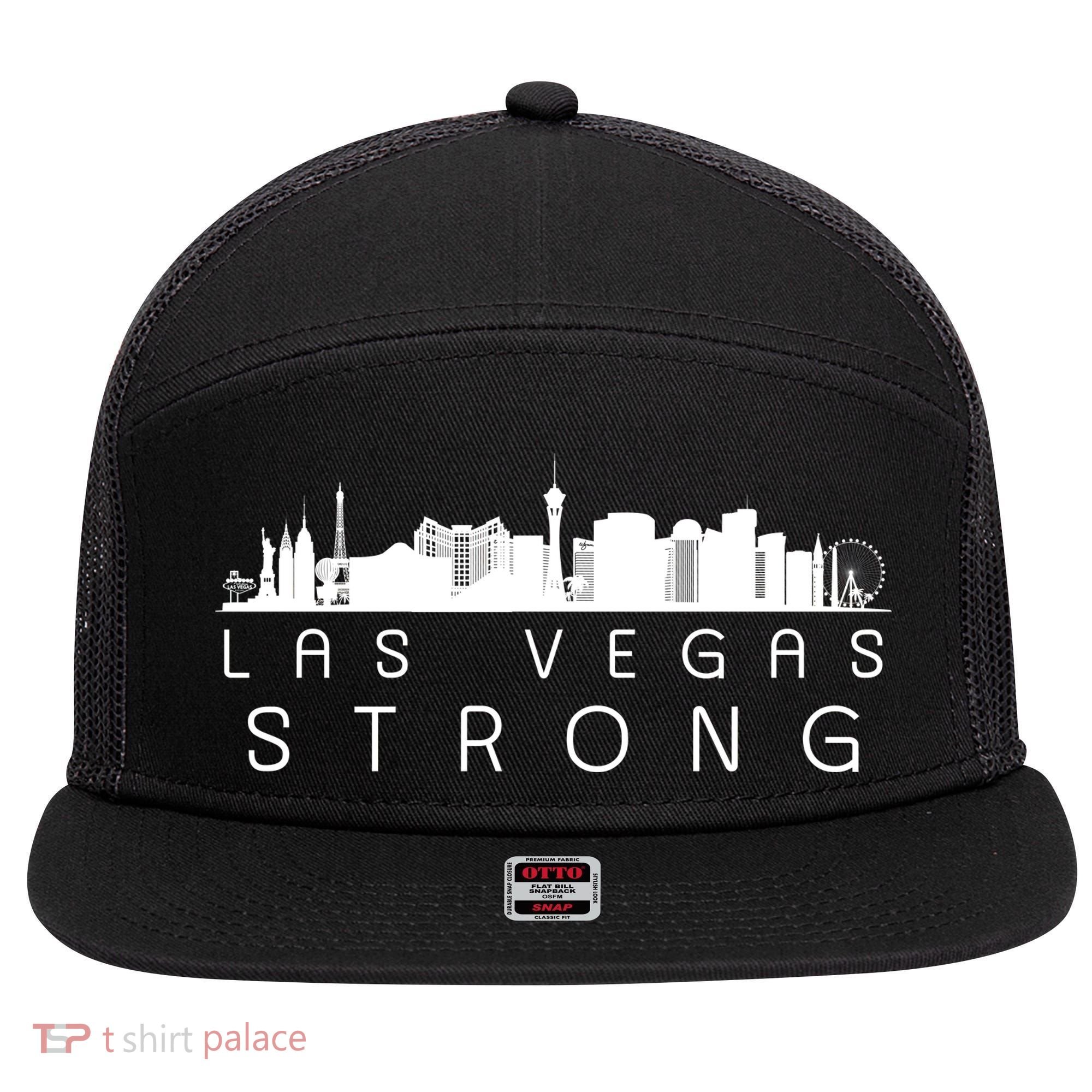 Las Vegas Strong Vegas Skyline 7 Panel Mesh Trucker Snapback Hat