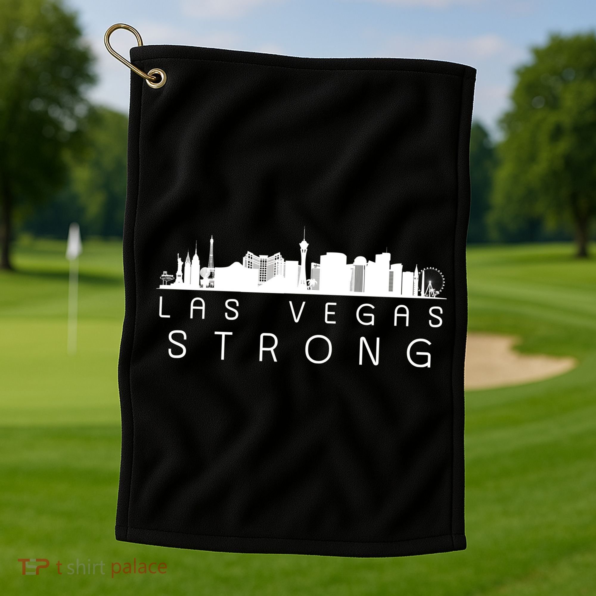 Las Vegas Strong Vegas Skyline Golf Towel