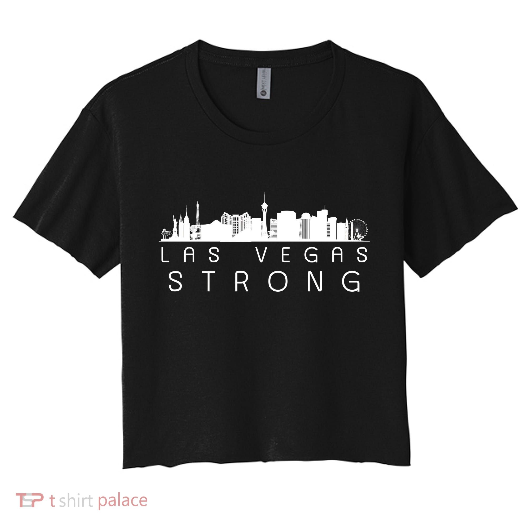 Las Vegas Strong Vegas Skyline Women's Crop Top Tee