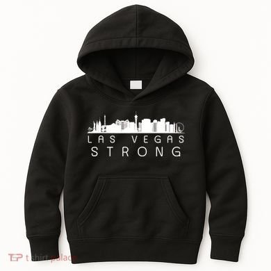 Las Vegas Strong Vegas Skyline Kids Hoodie