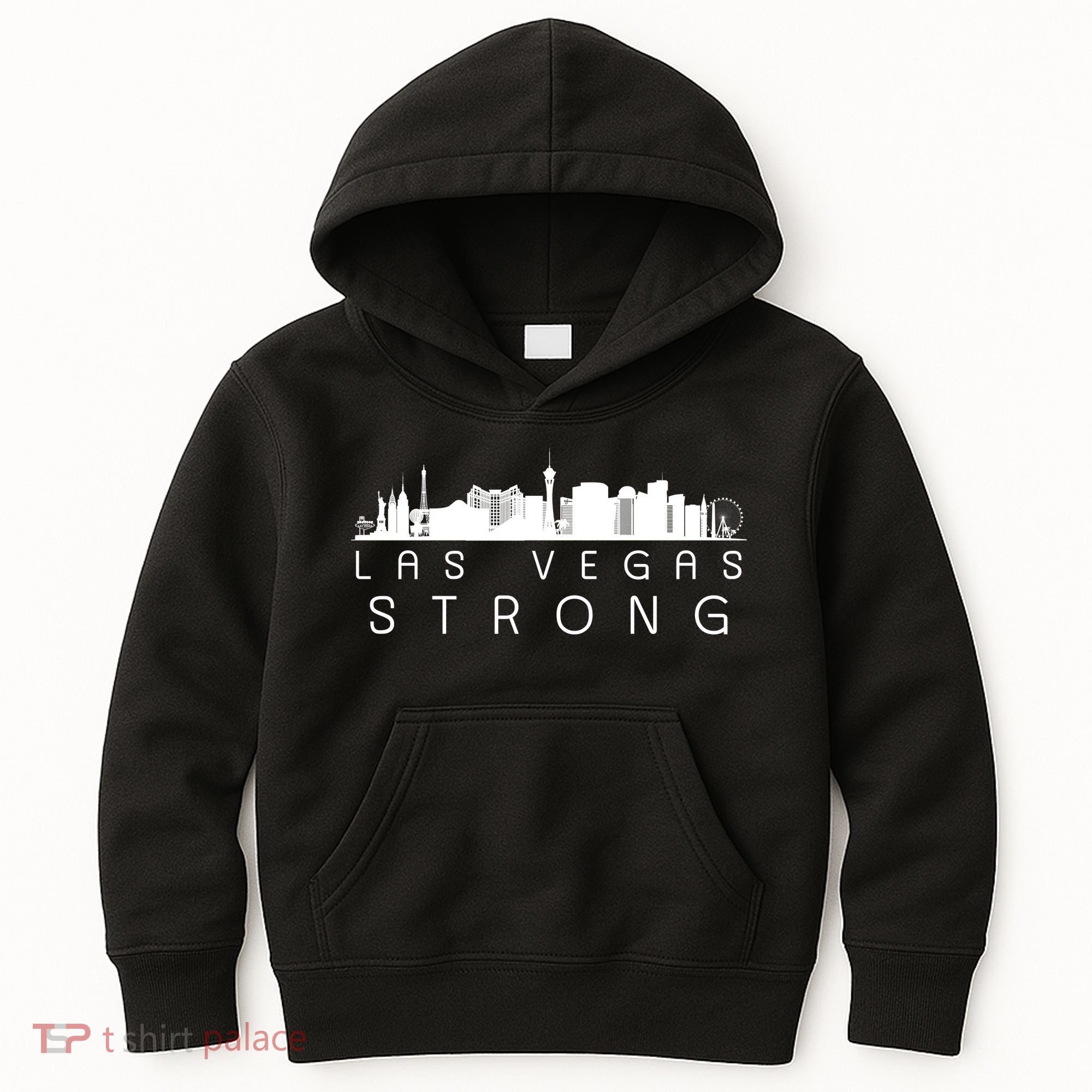 Las Vegas Strong Vegas Skyline Kids Hoodie