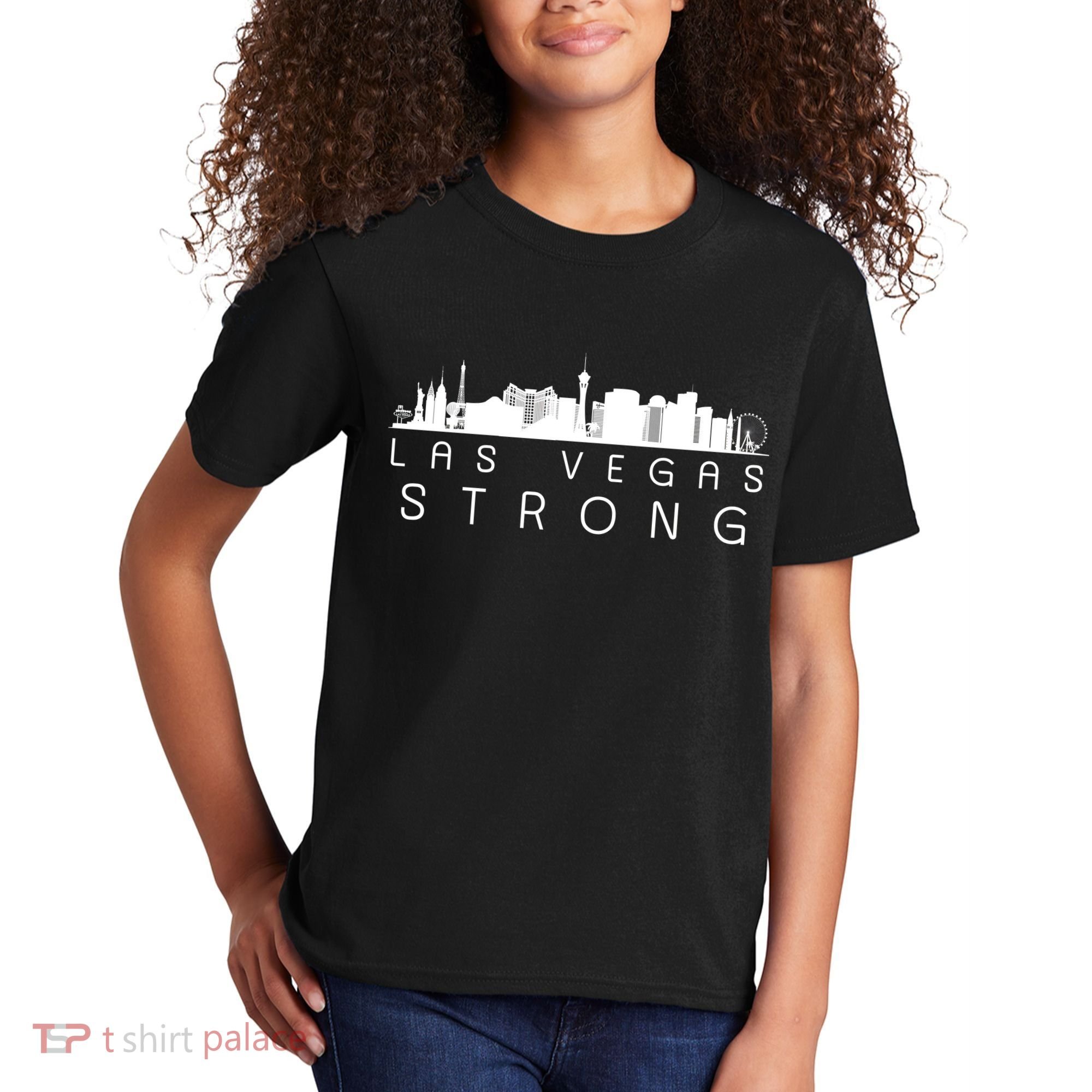 Las Vegas Strong Vegas Skyline Kids T-Shirt