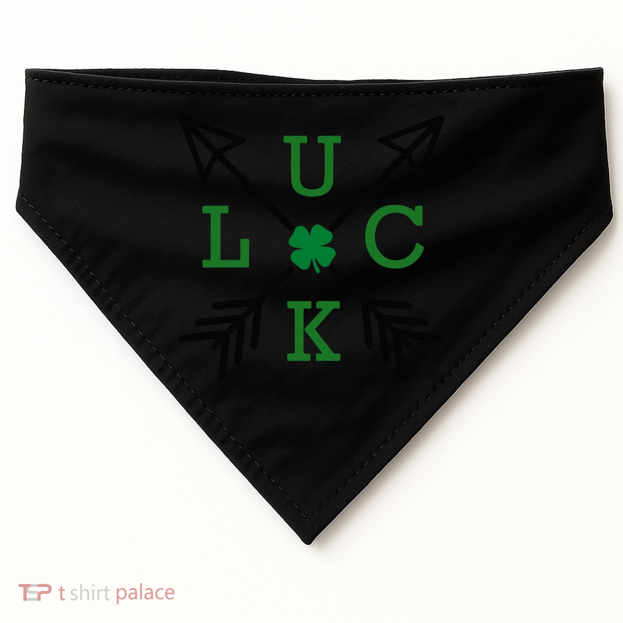 Luck Arrow St Patricks Day, Funny St Patricks Day, St Patricks Day USA-Made Doggie Bandana