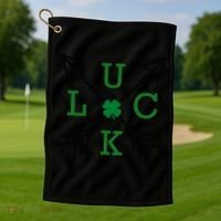 Luck Arrow St Patricks Day, Funny St Patricks Day, St Patricks Day Golf Towel thumb 1