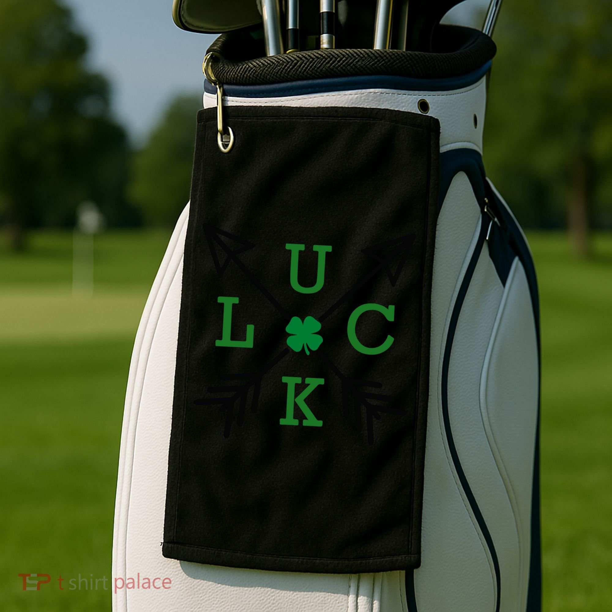 Luck Arrow St Patricks Day, Funny St Patricks Day, St Patricks Day Golf Towel