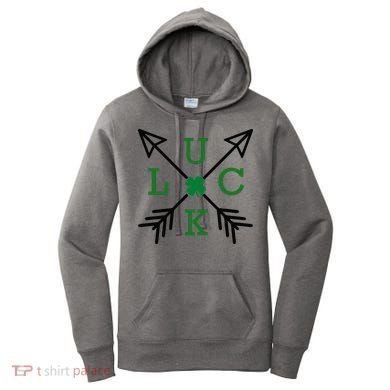 Luck Arrow St Patricks Day, Funny St Patricks Day, St Patricks Day Women's Hoodie