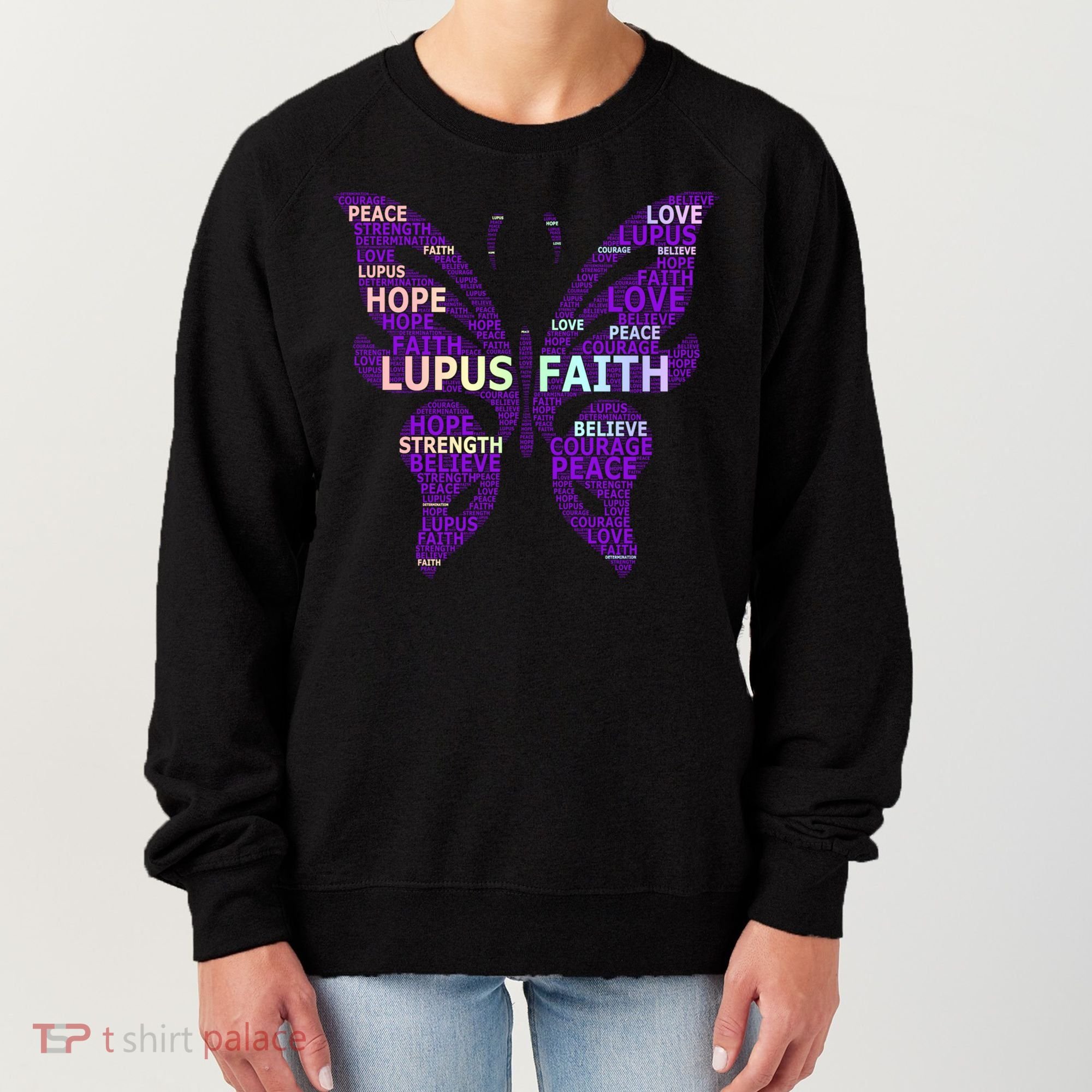 Lupus Awareness Support Strong Diva Survivor Purple Ribbon Gift Women's Sweatshirt
