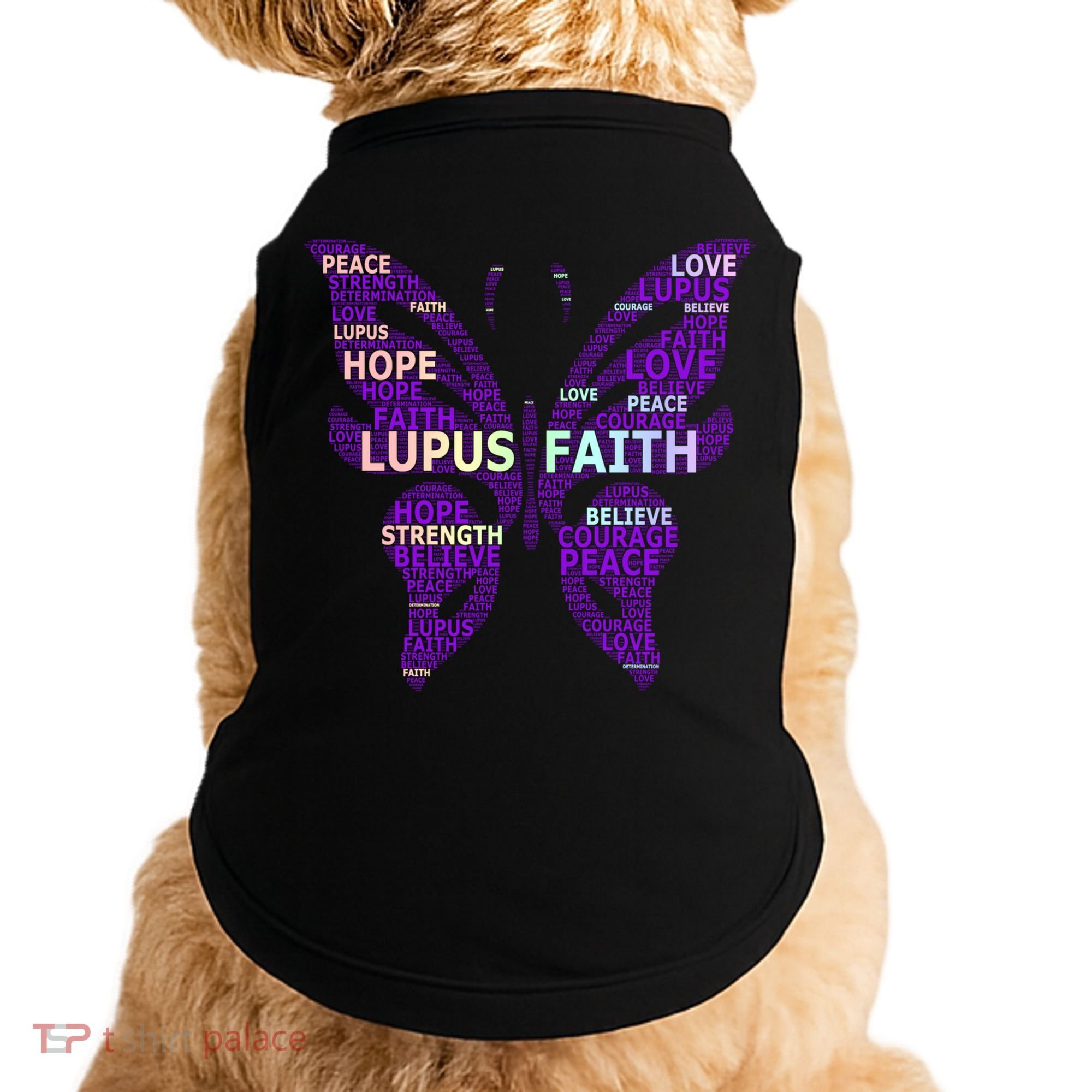 Lupus Awareness Support Strong Diva Survivor Purple Ribbon Gift Doggie Tank