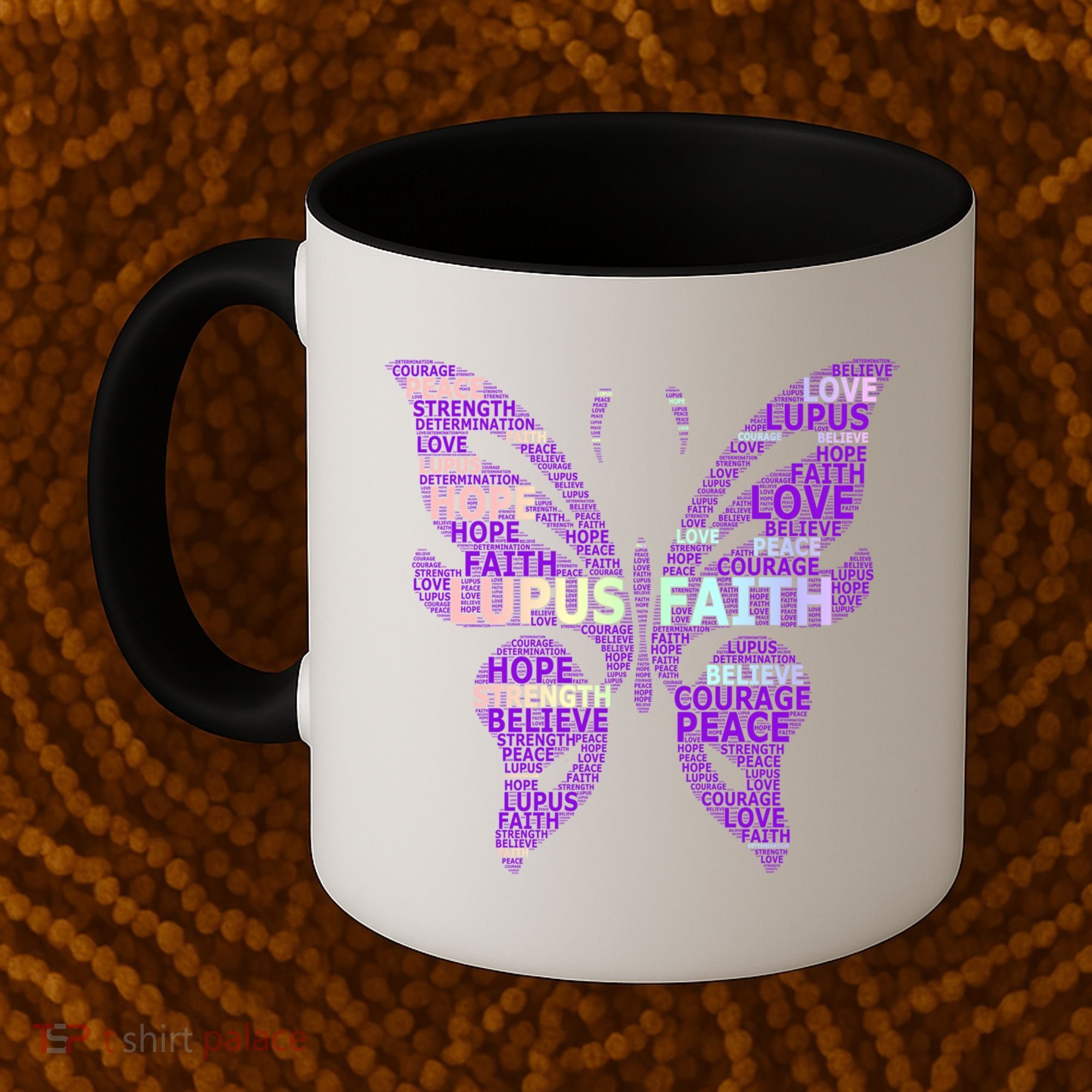 Lupus Awareness Support Strong Diva Survivor Purple Ribbon Gift Coffee Mug