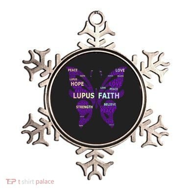 Lupus Awareness Support Strong Diva Survivor Purple Ribbon Gift Ornament