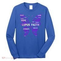 Lupus Awareness Support Strong Diva Survivor Purple Ribbon Gift Long Sleeve Shirt thumb 0