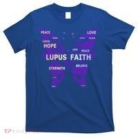 Lupus Awareness Support Strong Diva Survivor Purple Ribbon Gift T-Shirt thumb 0