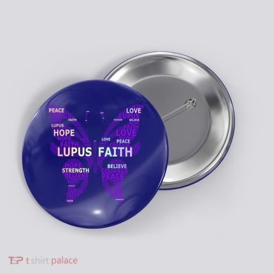 Lupus Awareness Support Strong Diva Survivor Purple Ribbon Gift Button