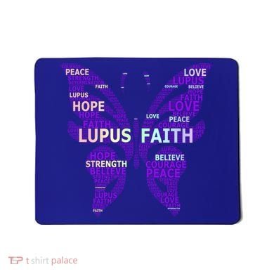 Lupus Awareness Support Strong Diva Survivor Purple Ribbon Gift Mousepad