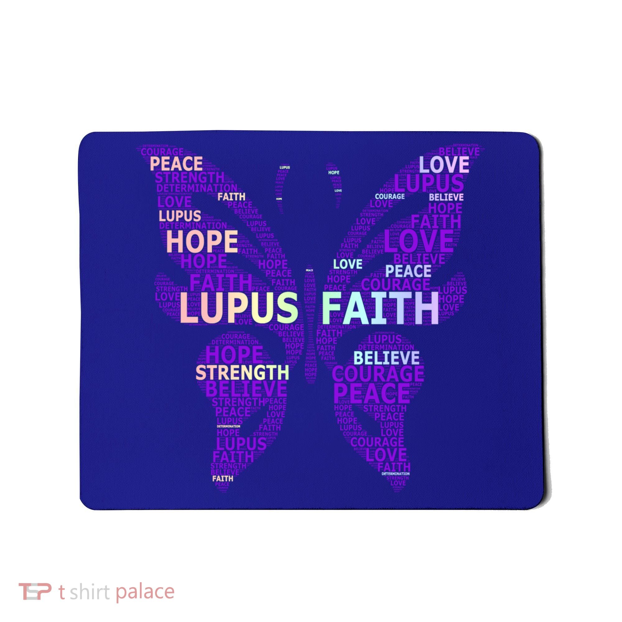 Lupus Awareness Support Strong Diva Survivor Purple Ribbon Gift Mousepad