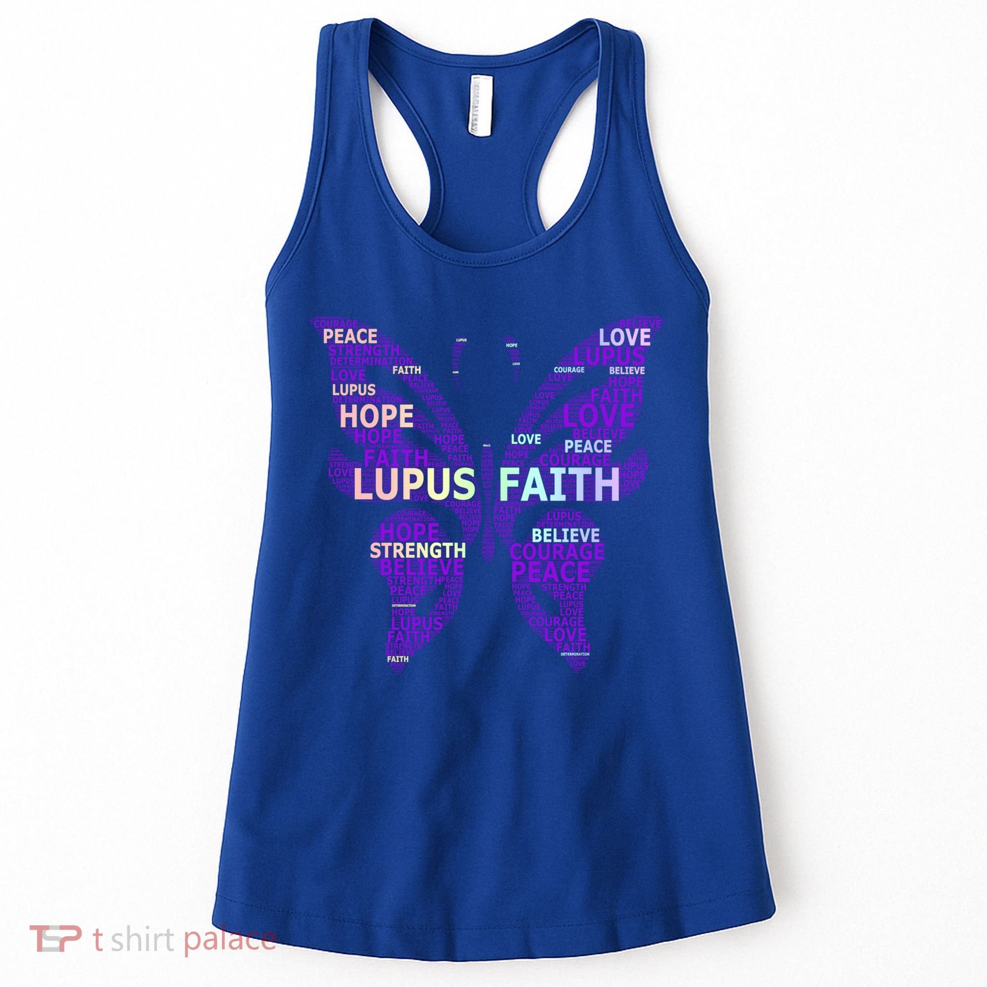 Lupus Awareness Support Strong Diva Survivor Purple Ribbon Gift Women's Tank Top
