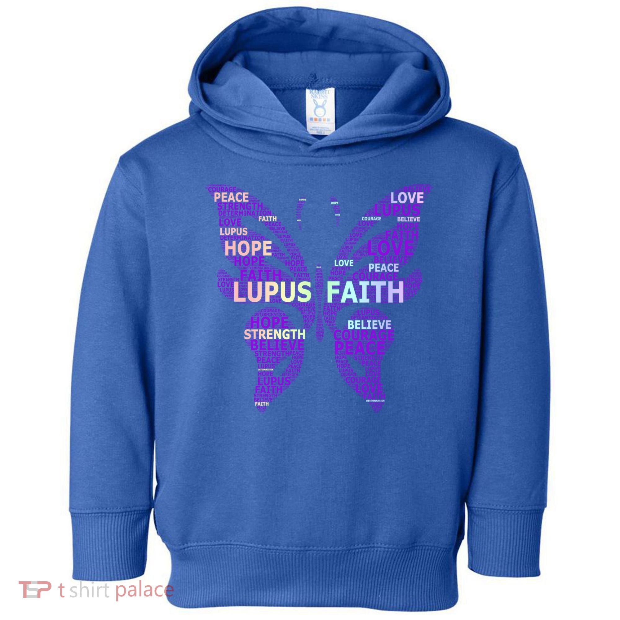 Lupus Awareness Support Strong Diva Survivor Purple Ribbon Gift Toddler Hoodie