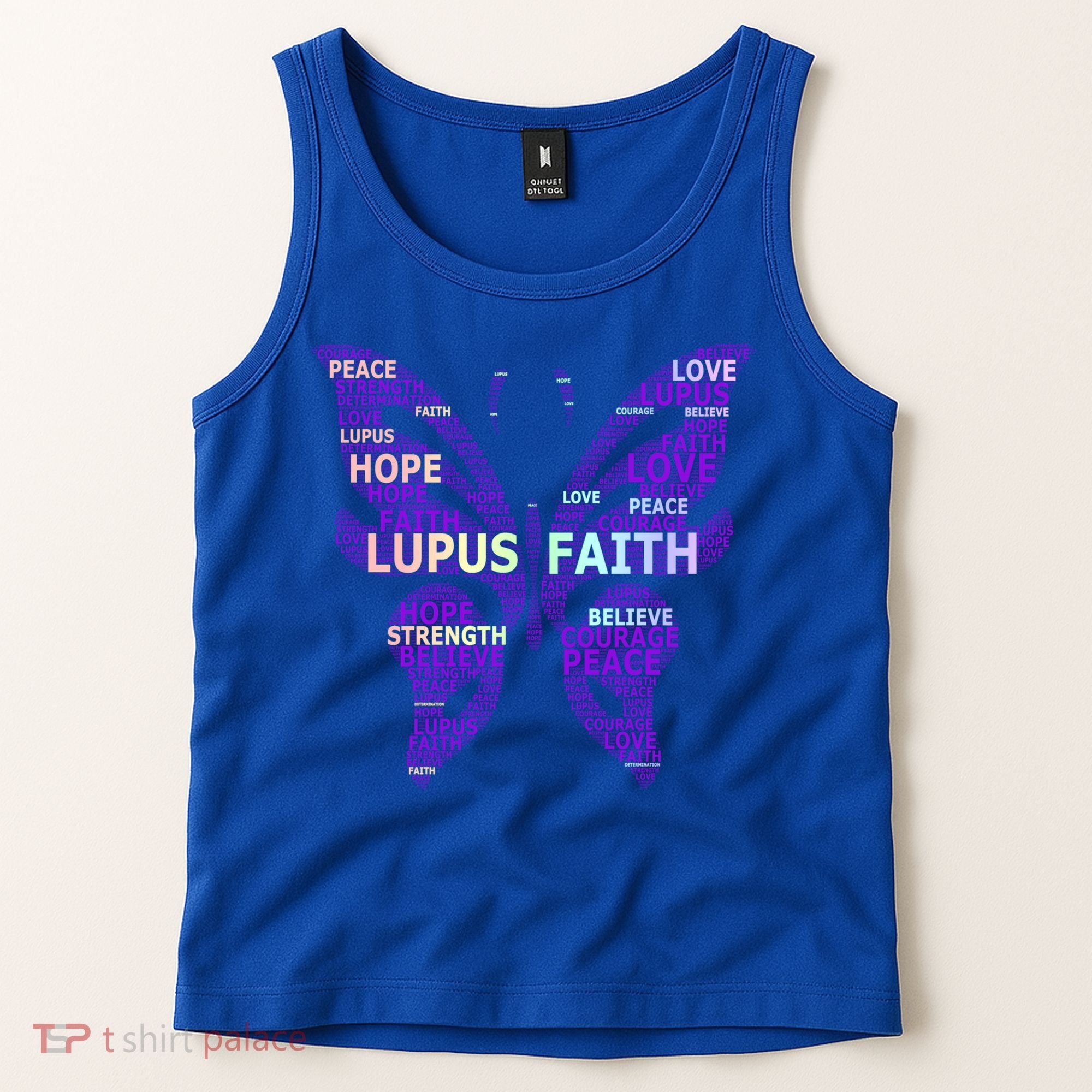 Lupus Awareness Support Strong Diva Survivor Purple Ribbon Gift Tank Top