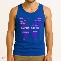 Lupus Awareness Support Strong Diva Survivor Purple Ribbon Gift Tank Top thumb 3