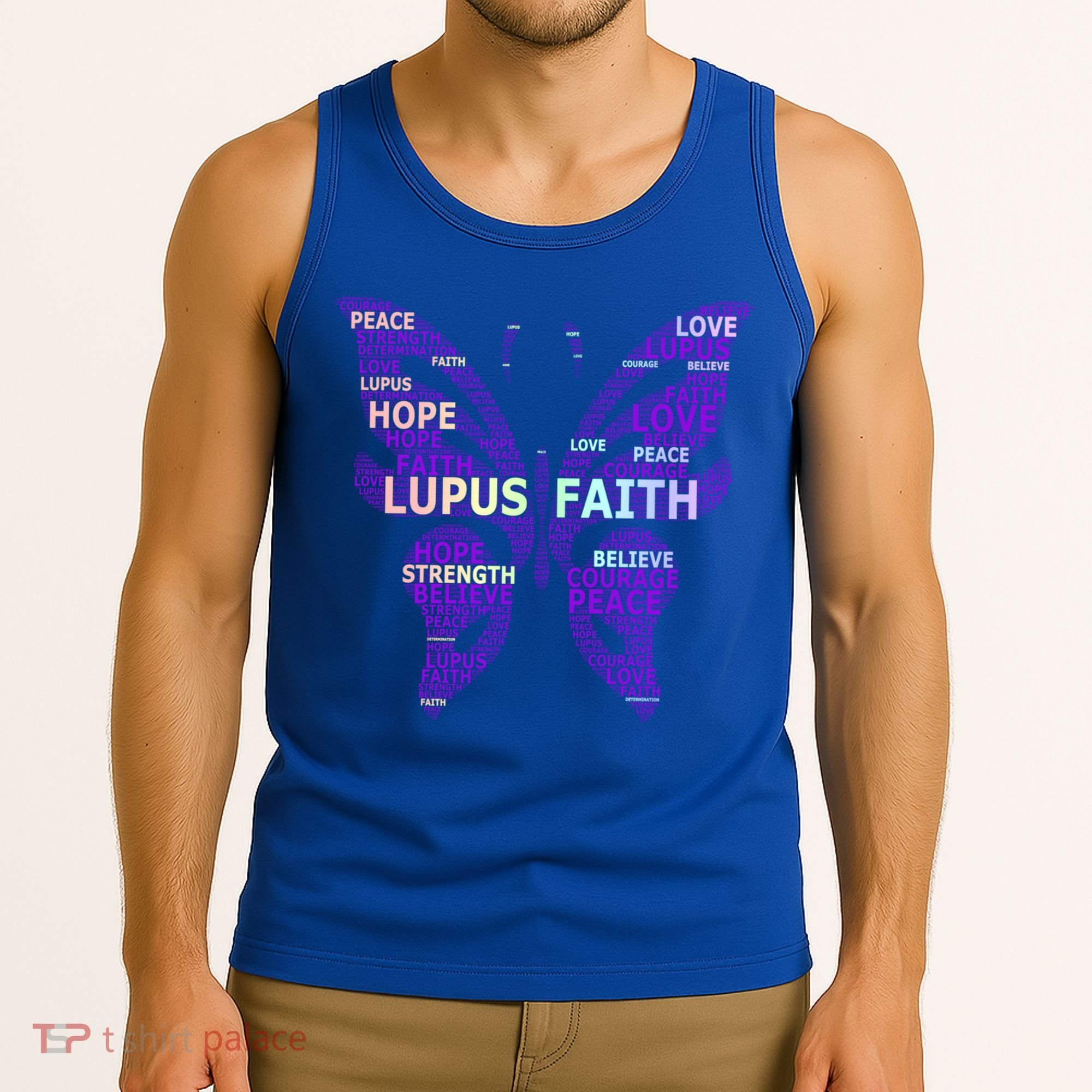 Lupus Awareness Support Strong Diva Survivor Purple Ribbon Gift Tank Top