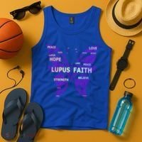 Lupus Awareness Support Strong Diva Survivor Purple Ribbon Gift Tank Top thumb 4