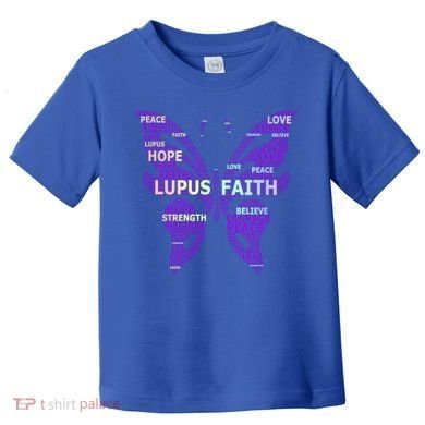Lupus Awareness Support Strong Diva Survivor Purple Ribbon Gift Toddler T-Shirt