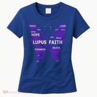 Lupus Awareness Support Strong Diva Survivor Purple Ribbon Gift Women's T-Shirt thumb 0