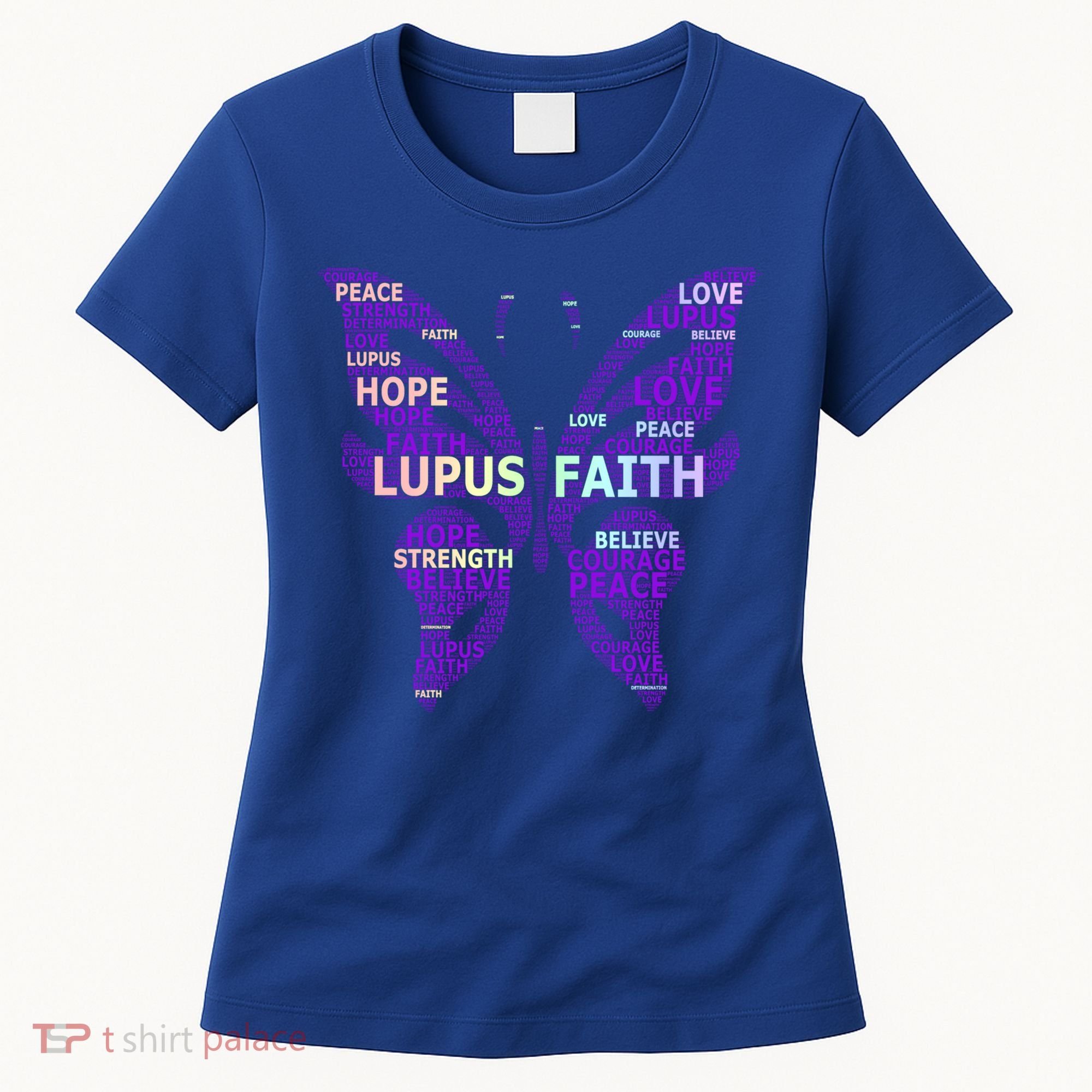 Lupus Awareness Support Strong Diva Survivor Purple Ribbon Gift Women's T-Shirt