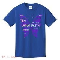 Lupus Awareness Support Strong Diva Survivor Purple Ribbon Gift Kids T-Shirt thumb 0