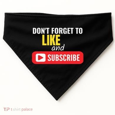 Like And Subscribe Vlogger Podcaster Influencer USA-Made Doggie Bandana
