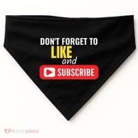 Like And Subscribe Vlogger Podcaster Influencer USA-Made Doggie Bandana thumb 0