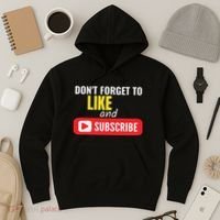 Like And Subscribe Vlogger Podcaster Influencer Hoodie thumb 3