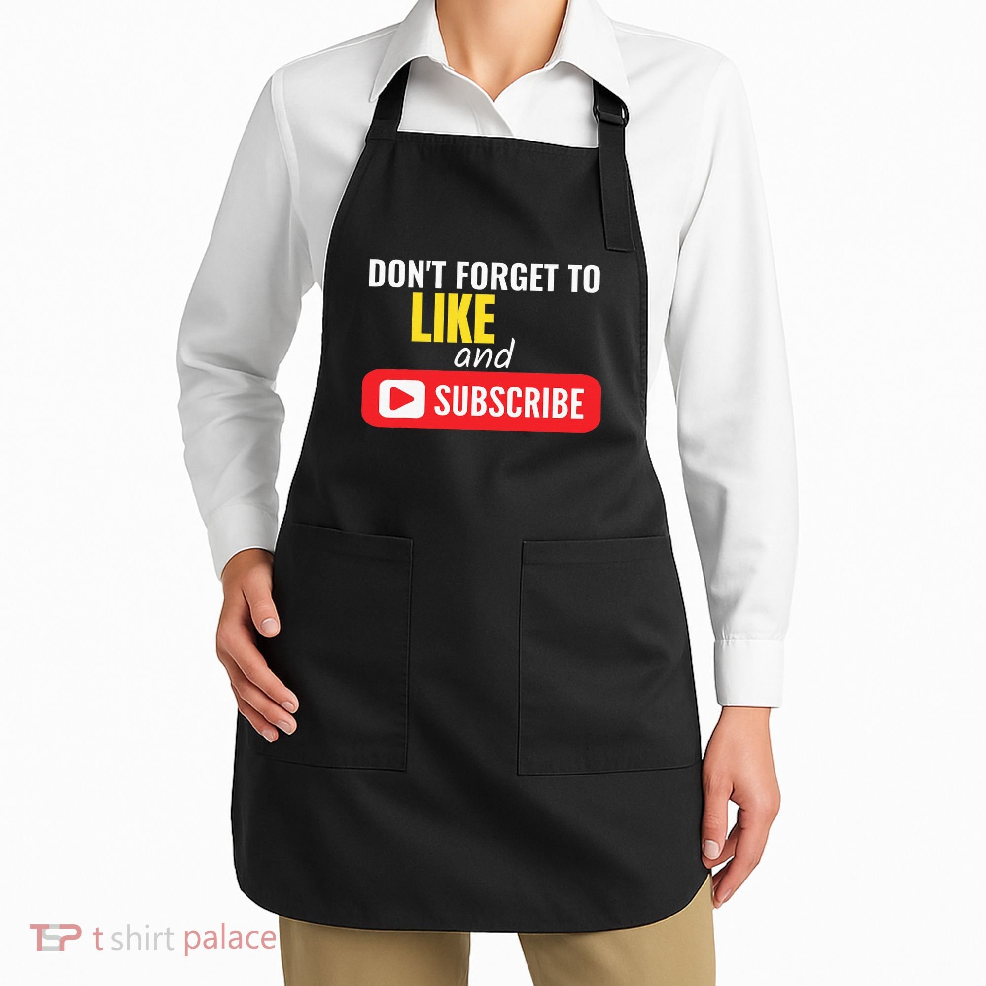 Like And Subscribe Vlogger Podcaster Influencer Apron