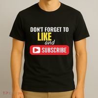 Like And Subscribe Vlogger Podcaster Influencer T-Shirt thumb 3