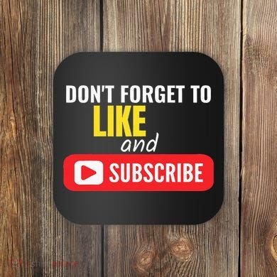 Like And Subscribe Vlogger Podcaster Influencer Coaster