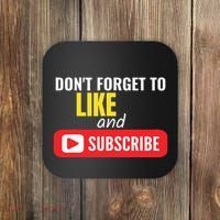Like And Subscribe Vlogger Podcaster Influencer Coaster thumb 0