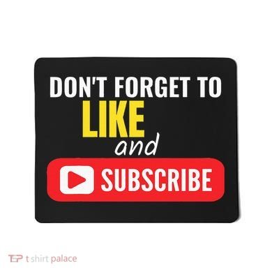Like And Subscribe Vlogger Podcaster Influencer Mousepad