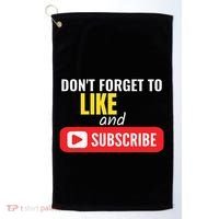 Like And Subscribe Vlogger Podcaster Influencer Golf Towel thumb 0
