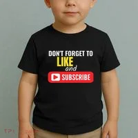 Like And Subscribe Vlogger Podcaster Influencer Toddler T-Shirt thumb 2