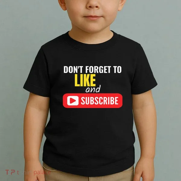 Like And Subscribe Vlogger Podcaster Influencer Toddler T-Shirt