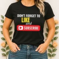 Like And Subscribe Vlogger Podcaster Influencer Women's T-Shirt thumb 2