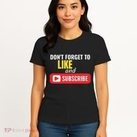 Like And Subscribe Vlogger Podcaster Influencer Women's T-Shirt thumb 4