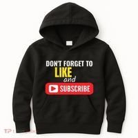 Like And Subscribe Vlogger Podcaster Influencer Kids Hoodie thumb 0